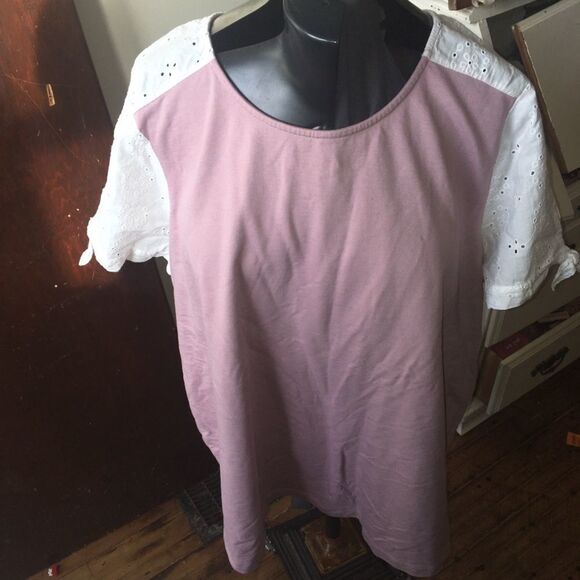 Lane Bryant 22/24 lace shoulders, slit sleeves blouse - Picture 1 of 4